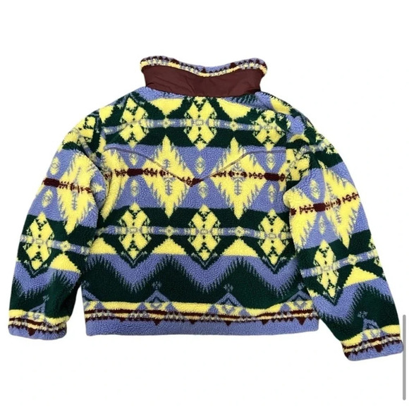 Wrangler Women's Multi Colored Sherpa Fleece Zip Through Jacket 112342 NWT - Picture 13 of 16